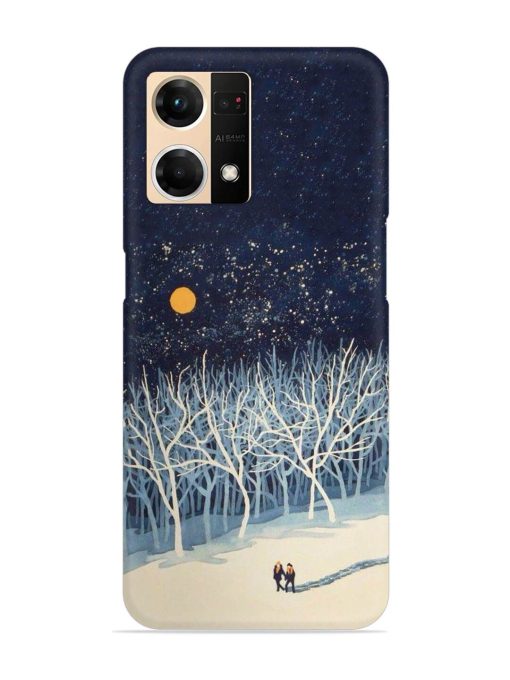 Full Moon Snowshoe Tour Snap Case for Oppo F21S Pro (4G) Zapvi