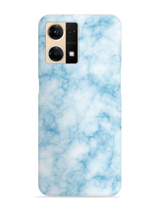 Blue White Natural Marble Snap Case for Oppo F21S Pro (4G) Zapvi