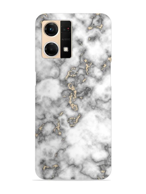 Gray And Gold Marble Snap Case for Oppo F21S Pro (4G)