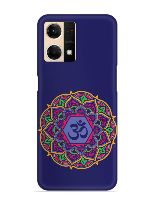 Om Mandala Art Blue Snap Case for Oppo F21S Pro (4G) Zapvi