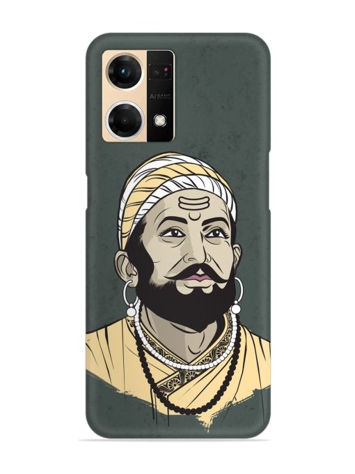 Shivaji Maharaj Vector Art Snap Case for Oppo F21S Pro (4G) Zapvi