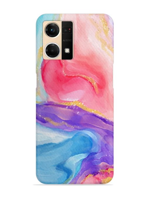 Watercolor Gradient Snap Case for Oppo F21S Pro (4G) Zapvi