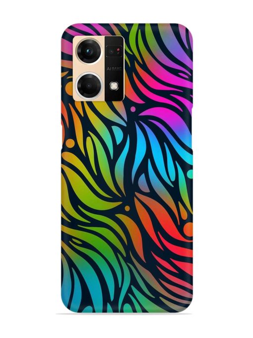 Abstract Leaf Design Snap Case for Oppo F21S Pro (4G) Zapvi