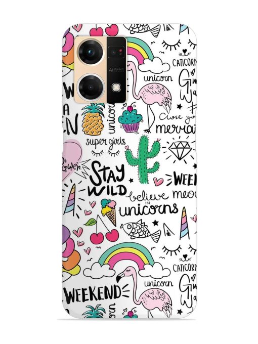 Unicorn Ice Cream Snap Case for Oppo F21S Pro (4G)