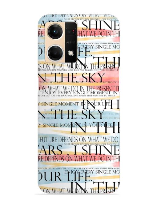 Seamless Slogans Pattern Snap Case for Oppo F21S Pro (4G) Zapvi