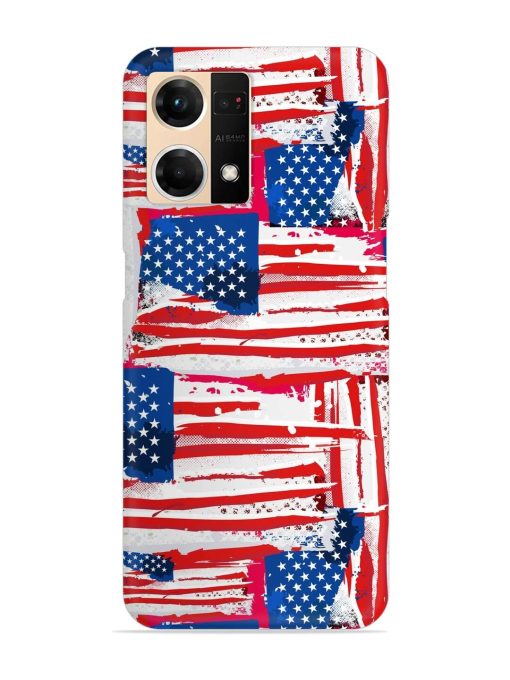 Usa Flag Seamless Snap Case for Oppo F21S Pro (4G) Zapvi