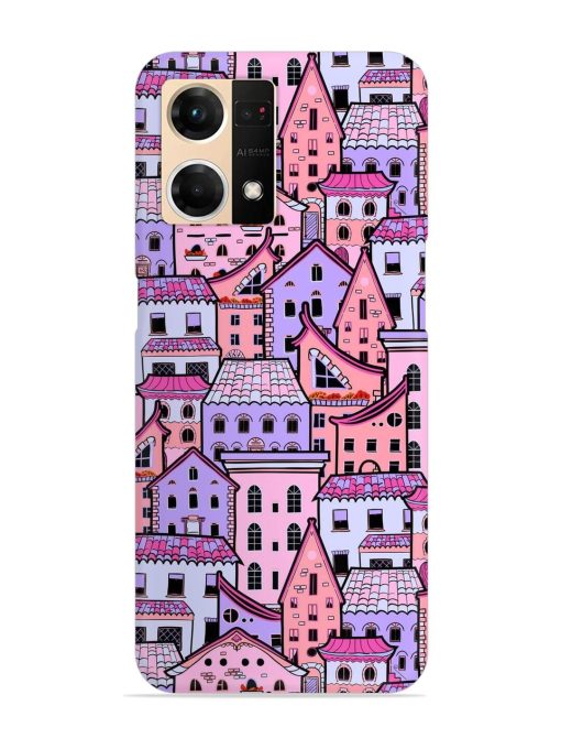 Seamless Pattern Houses Snap Case for Oppo F21S Pro (4G) Zapvi