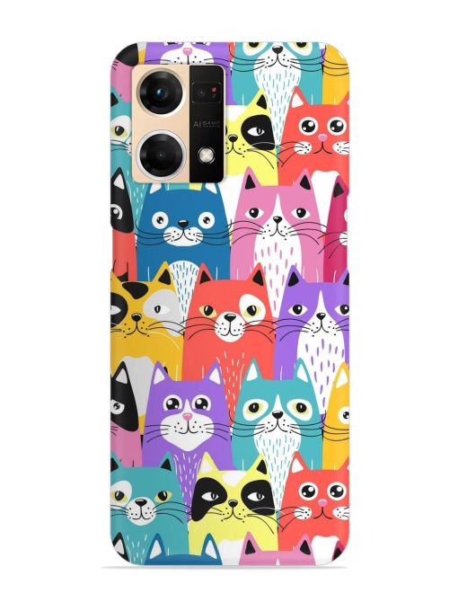 Funny Cartoon Cats Snap Case for Oppo F21S Pro (4G) Zapvi