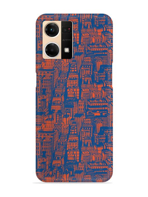 Hand Drawn Seamless Snap Case for Oppo F21S Pro (4G)