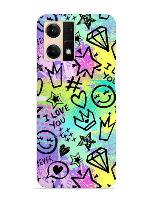 Bright Seamless Pattern Snap Case for Oppo F21S Pro (4G) Zapvi