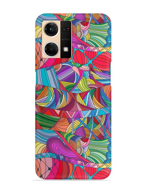 Seamless Patterns Hand Drawn Snap Case for Oppo F21S Pro (4G) Zapvi