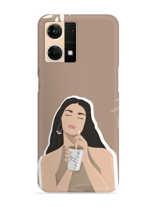 Girl With Coffee Snap Case for Oppo F21S Pro (4G) Zapvi