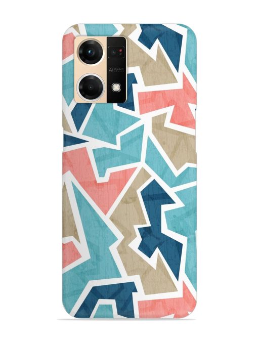 Vintage Geometric Triangle Snap Case for Oppo F21S Pro (4G) Zapvi