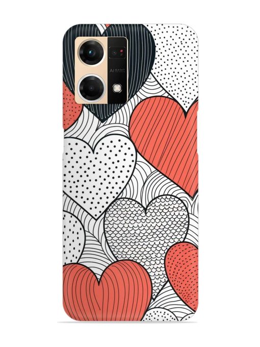 Girly Heart Seamless Snap Case for Oppo F21S Pro (4G)