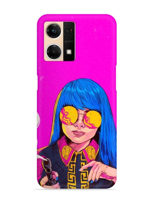 Aesthetic Anime Girl Snap Case for Oppo F21S Pro (4G)