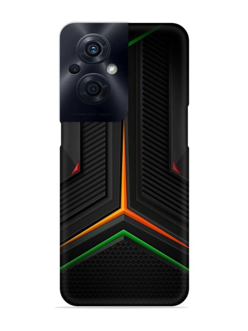 Orange Triangle Light Snap Case for Oppo F21S Pro (5G)