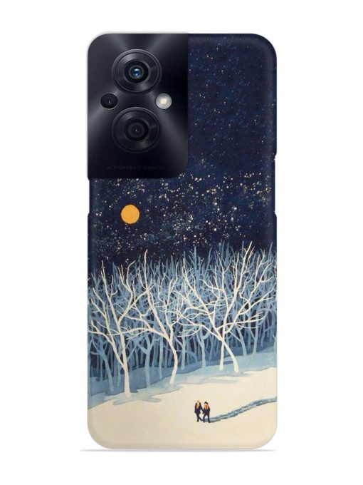 Full Moon Snowshoe Tour Snap Case for Oppo F21S Pro (5G)