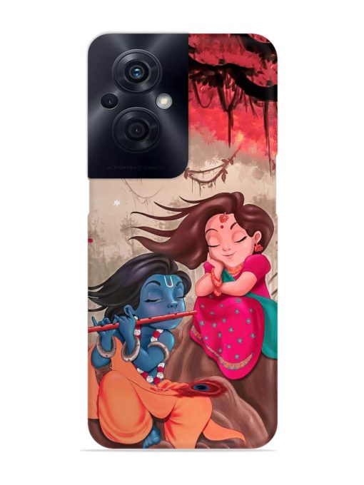 Radhe Krishna Water Art Snap Case for Oppo F21S Pro (5G)