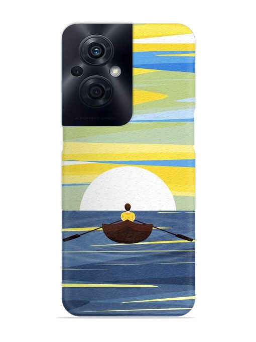 Rowing Person Ferry Paddle Snap Case for Oppo F21S Pro (5G) Zapvi