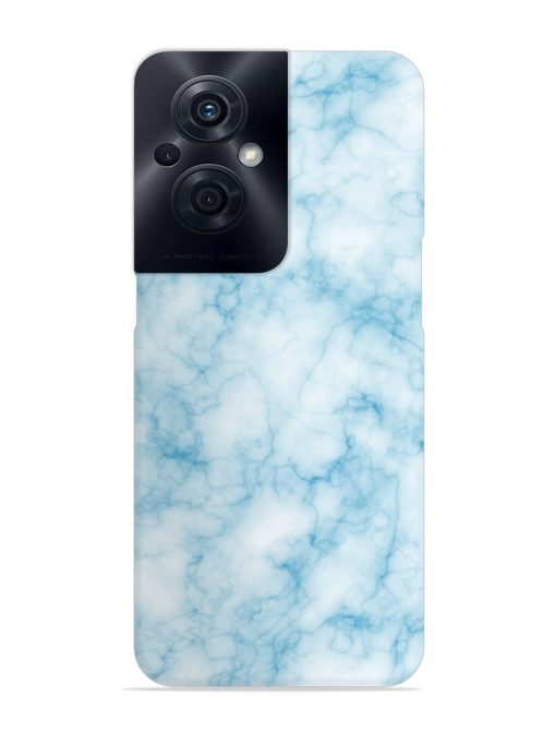 Blue White Natural Marble Snap Case for Oppo F21S Pro (5G) Zapvi