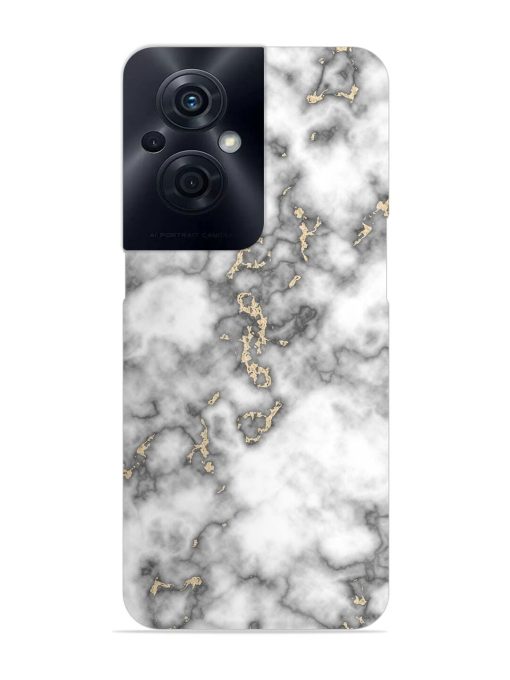 Gray And Gold Marble Snap Case for Oppo F21S Pro (5G)