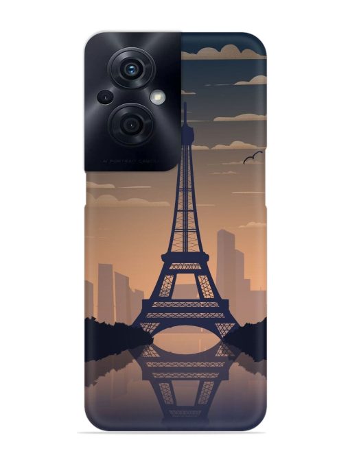 France Paris Eiffel Tower Gradient Snap Case for Oppo F21S Pro (5G) Zapvi