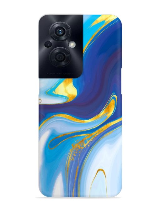 Watercolor Background With Golden Foil Snap Case for Oppo F21S Pro (5G)