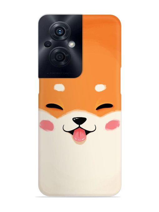 Cute Dog Face Vector Snap Case for Oppo F21S Pro (5G) Zapvi