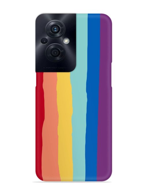 Rainbow Genuine Liquid Snap Case for Oppo F21S Pro (5G) Zapvi