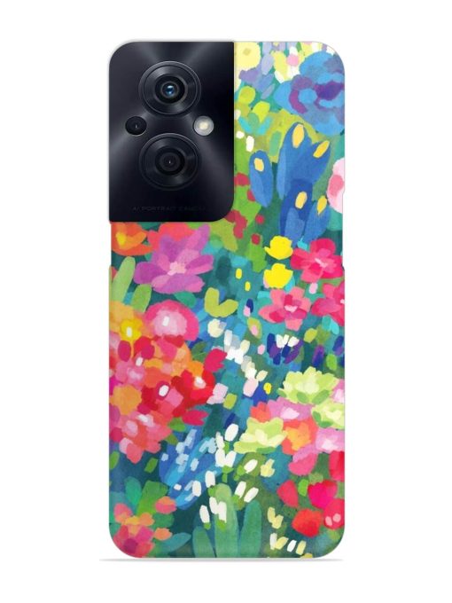 Watercolor Flower Art Snap Case for Oppo F21S Pro (5G) Zapvi