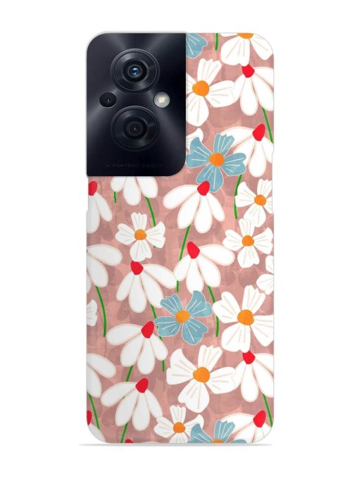 Abstract Petal Flowers Snap Case for Oppo F21S Pro (5G) Zapvi