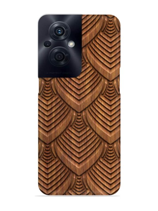 Carved Pattern On Snap Case for Oppo F21S Pro (5G) Zapvi