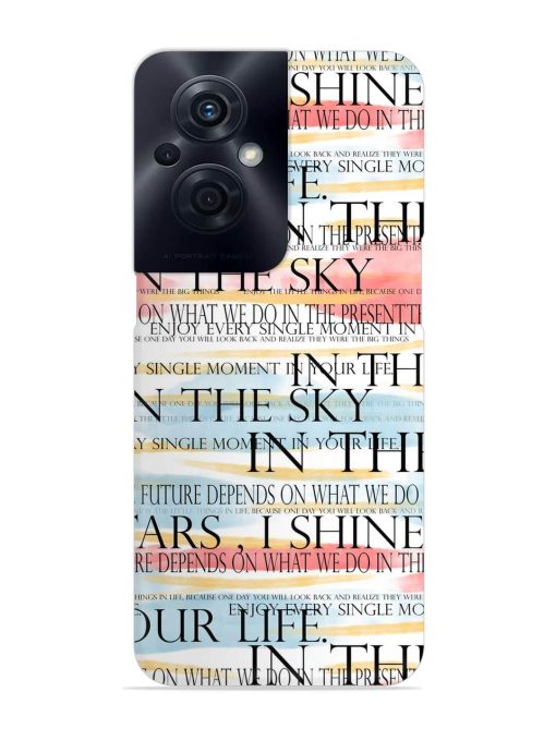 Seamless Slogans Pattern Snap Case for Oppo F21S Pro (5G) Zapvi