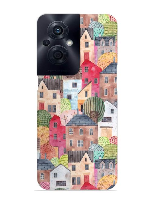 Abstract Seamless Pattern Snap Case for Oppo F21S Pro (5G)