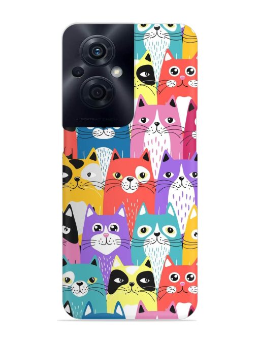 Funny Cartoon Cats Snap Case for Oppo F21S Pro (5G) Zapvi