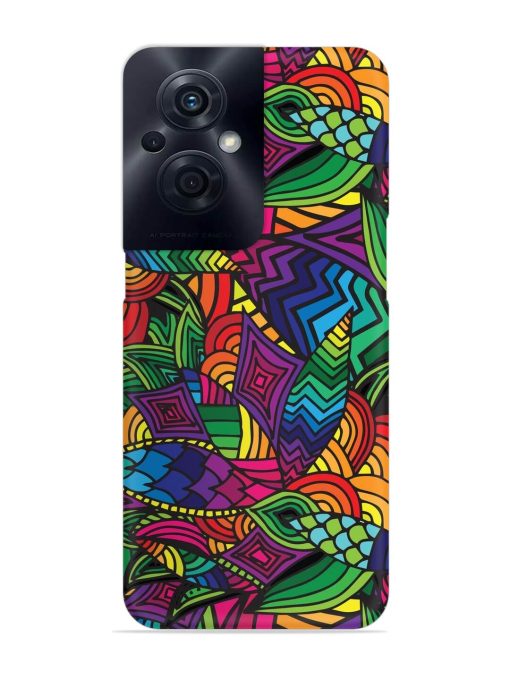 Abstract Multicolor Seamless Snap Case for Oppo F21S Pro (5G)