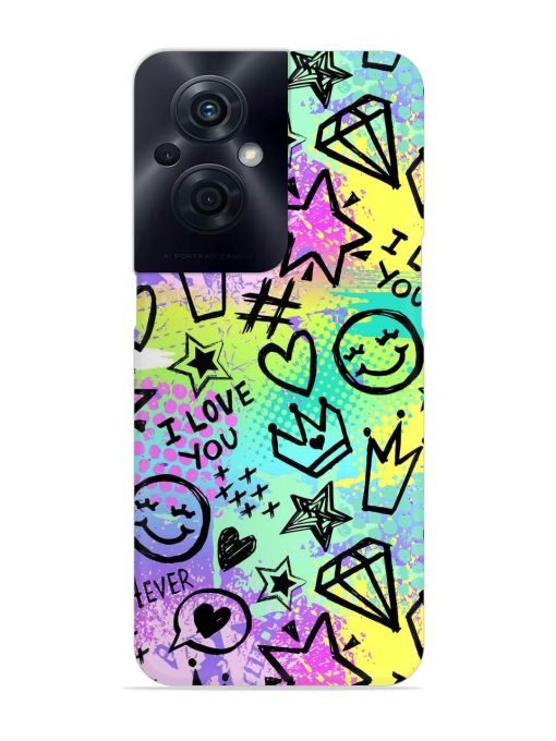 Bright Seamless Pattern Snap Case for Oppo F21S Pro (5G)