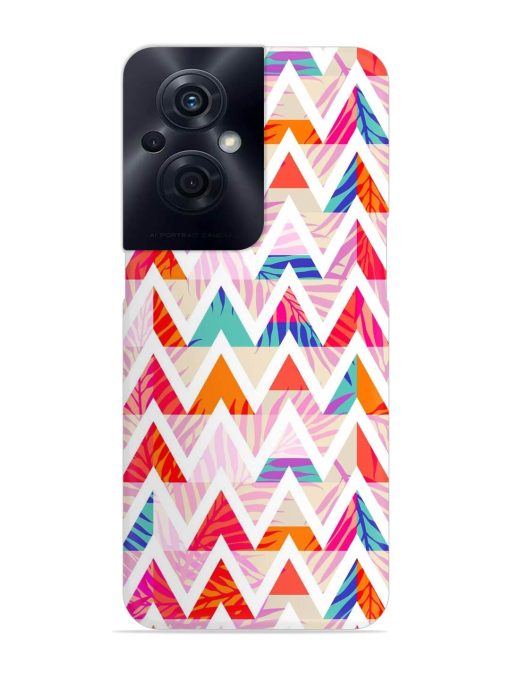 Abstract Triangle Background Snap Case for Oppo F21S Pro (5G)