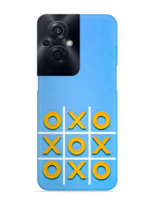 Yellow Plastic Crosses Snap Case for Oppo F21S Pro (5G) Zapvi