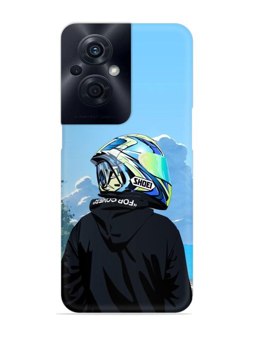 Rider With Helmet Snap Case for Oppo F21S Pro (5G) Zapvi