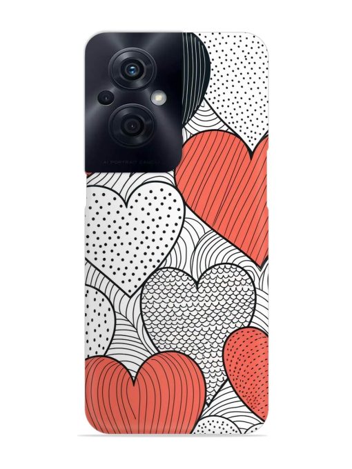 Girly Heart Seamless Snap Case for Oppo F21S Pro (5G) Zapvi