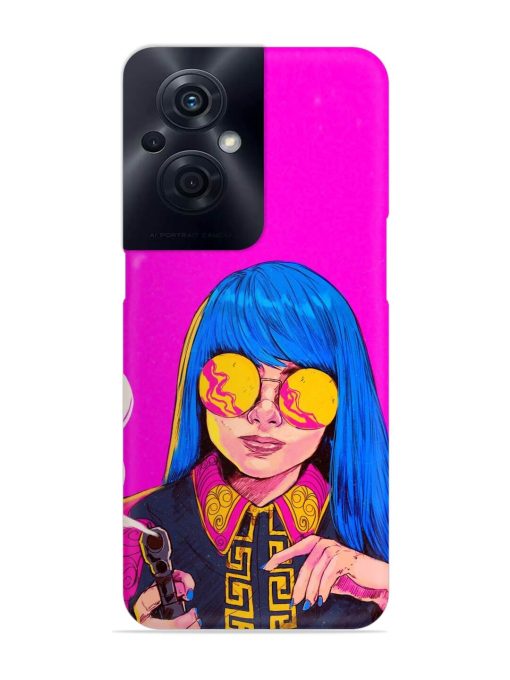 Aesthetic Anime Girl Snap Case for Oppo F21S Pro (5G)