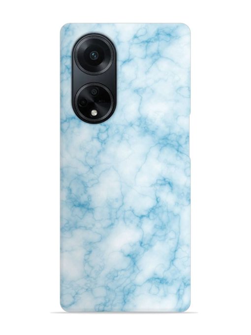 Blue White Natural Marble Snap Case for Oppo F23 (5G) Zapvi