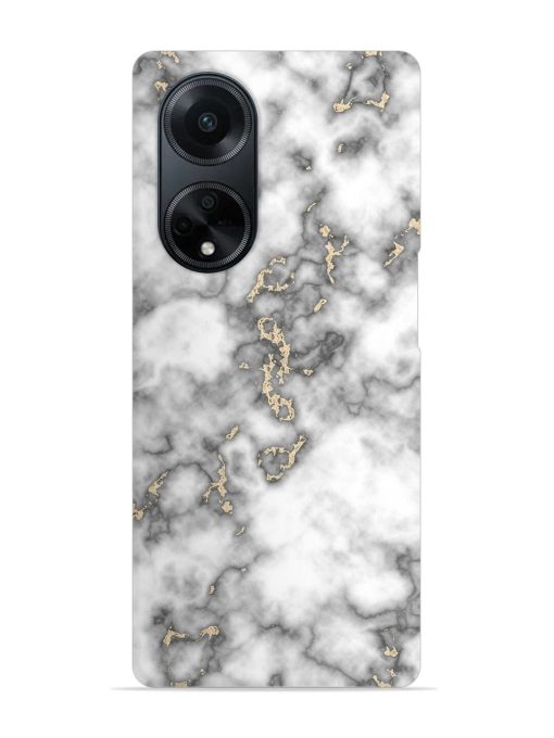 Gray And Gold Marble Snap Case for Oppo F23 (5G) Zapvi