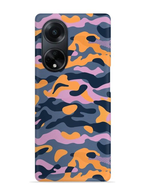 Camouflage Army Military English Orange Art Snap Case for Oppo F23 (5G) Zapvi