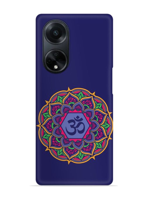 Om Mandala Art Blue Snap Case for Oppo F23 (5G) Zapvi