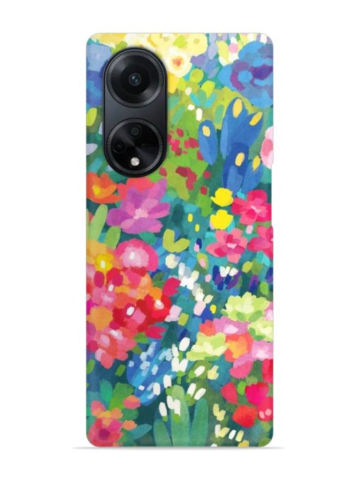 Watercolor Flower Art Snap Case for Oppo F23 (5G)