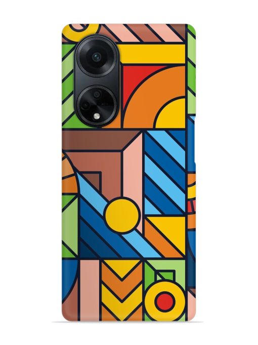 Colorful Geometric Snap Case for Oppo F23 (5G)