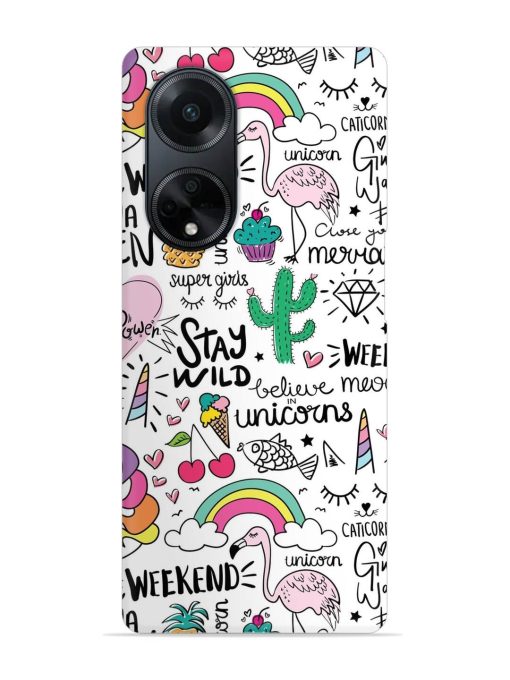 Unicorn Ice Cream Snap Case for Oppo F23 (5G) Zapvi