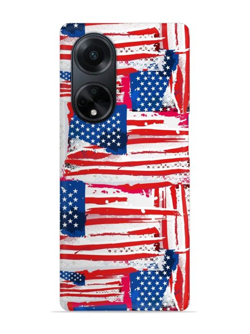 Usa Flag Seamless Snap Case for Oppo F23 (5G) Zapvi